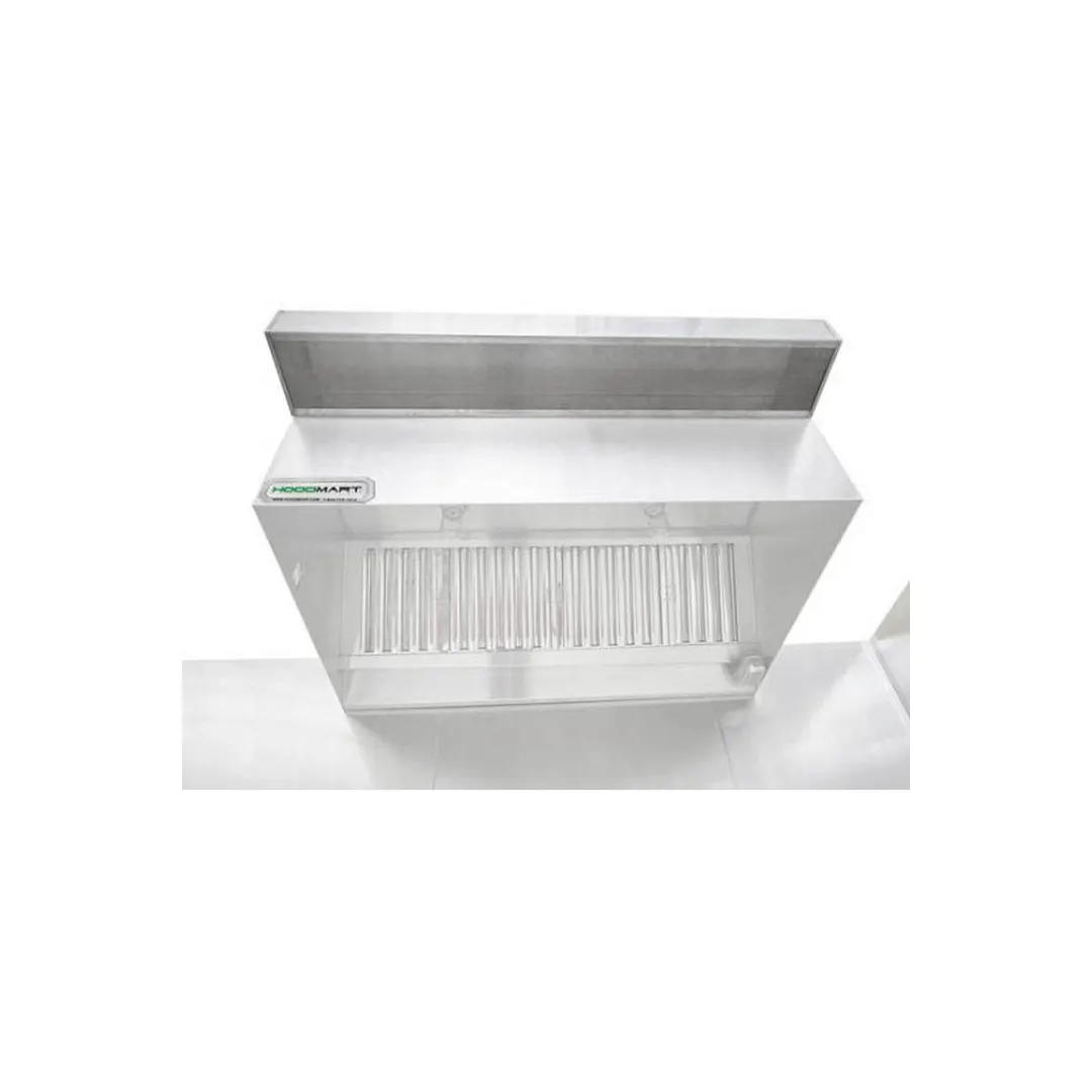 HoodMart 1648HBPSP 16 FT Restaurant Exhaust Hood with PSP Makeup Air (Hood Only), 16' x 48"