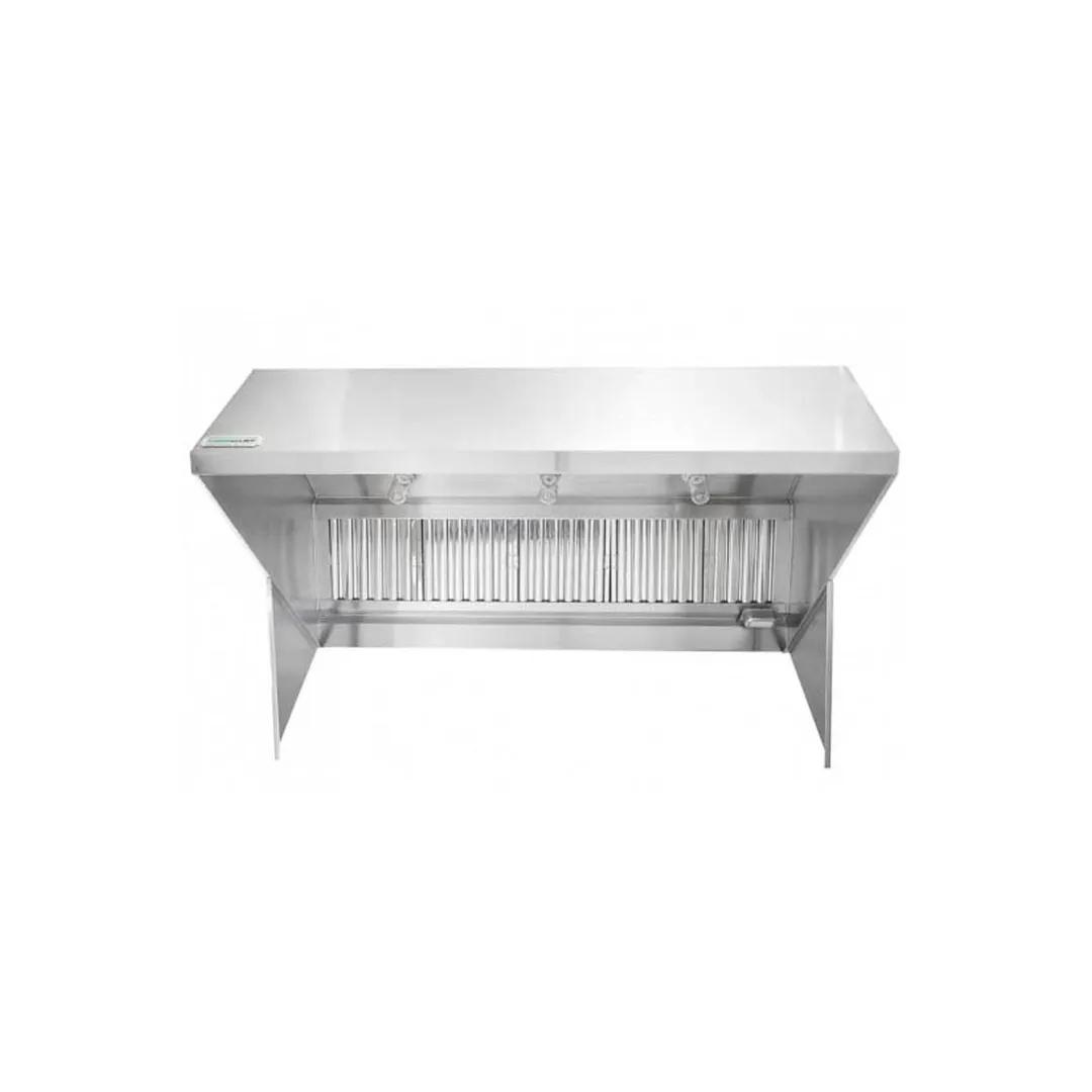 HoodMart 2007-DB 7' x 48" Restaurant Hood System w/ Eco Make-Up Air, 18 Gauge 430 SS