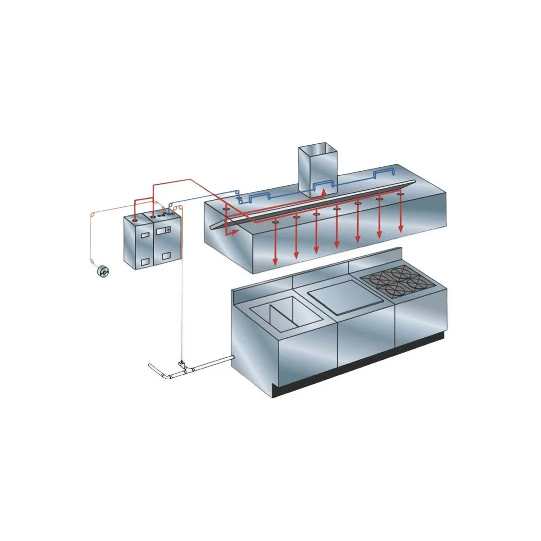 HoodMart ANSUL_ FIRE_SYSTEM_DLXE_18 Fire Suppression System w/ Gas Shut Off Valve