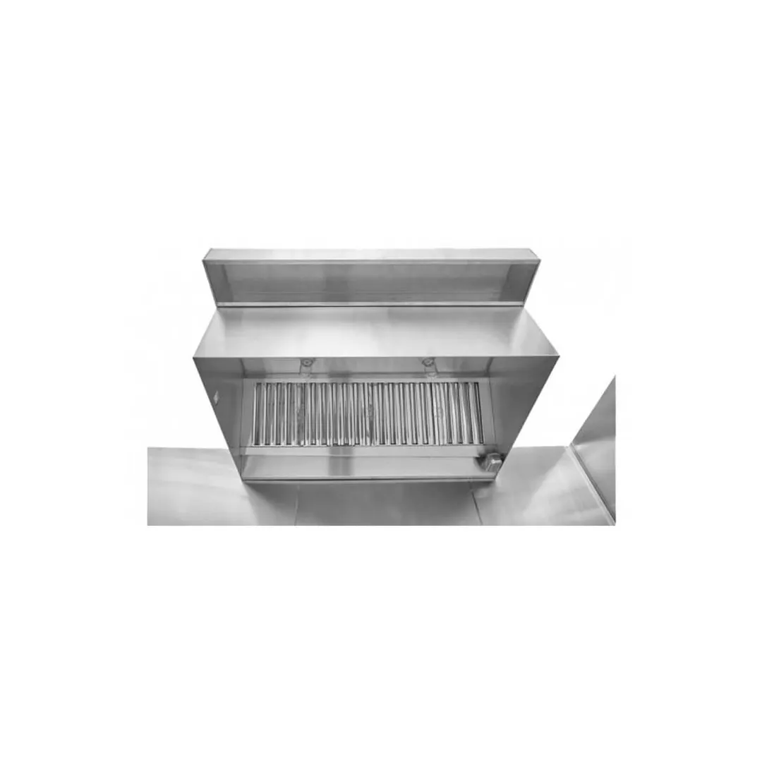 HoodMart EXH016PSP 16 FT Restaurant Hood System w/ PSP Makeup-Air, 18 Gauge 430 SS