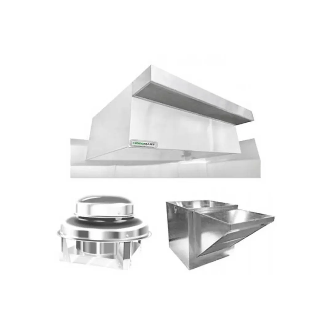 HoodMart EXSS003BCOND-PSP-PKG Type 2 Condensate Hood w/ PSP Makeup Air