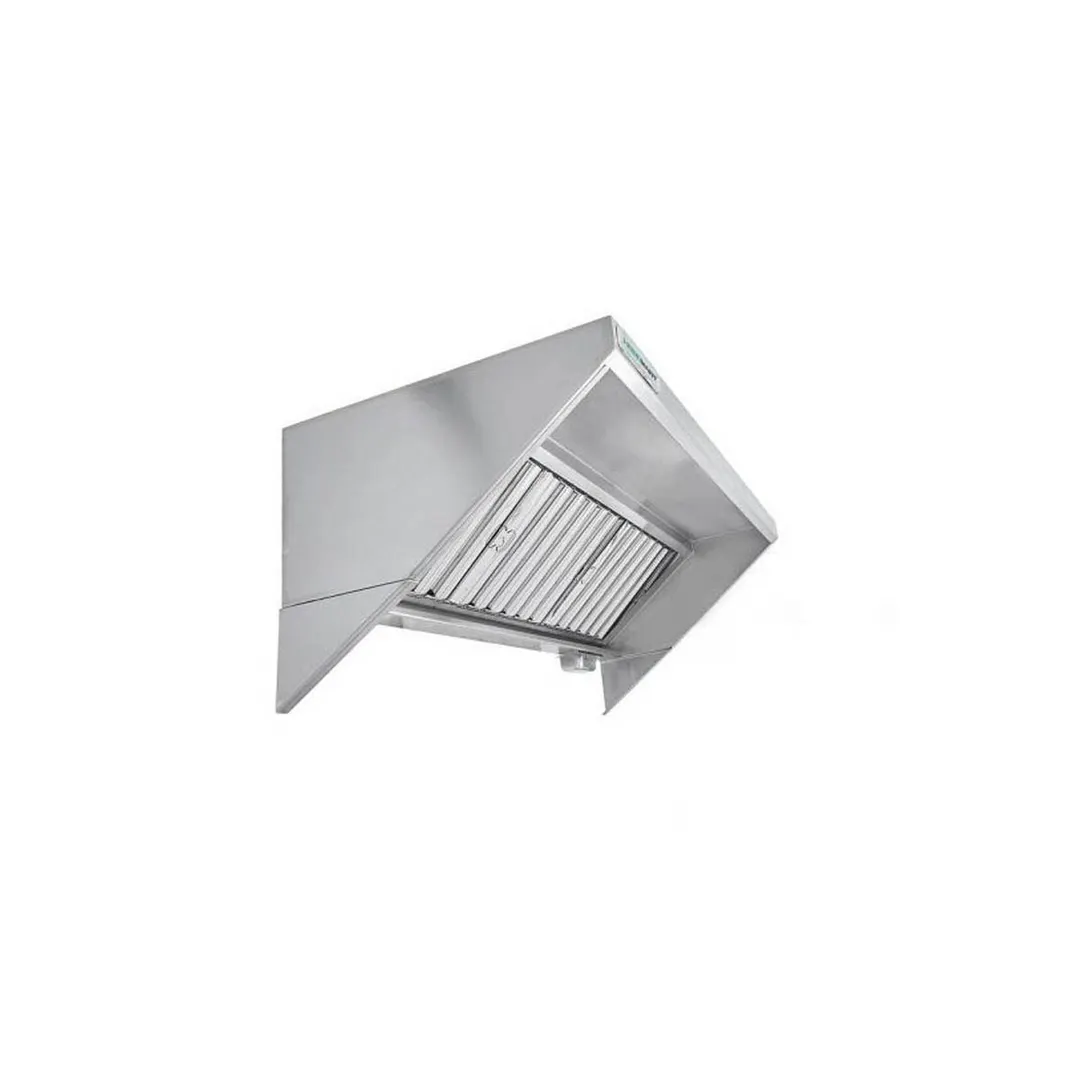 Hoodmart EXSS009C 9' x 30" Concession Trailer Hood System, Constructed w/ 18 Gauge 430 SS
