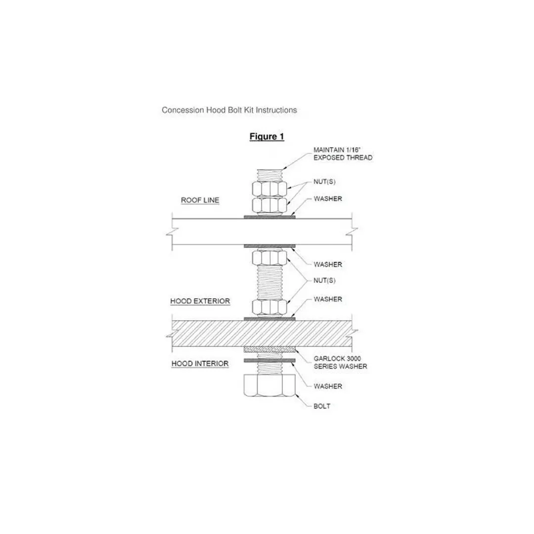 Hoodmart EXSS009C 9' x 30" Concession Trailer Hood System, Constructed w/ 18 Gauge 430 SS