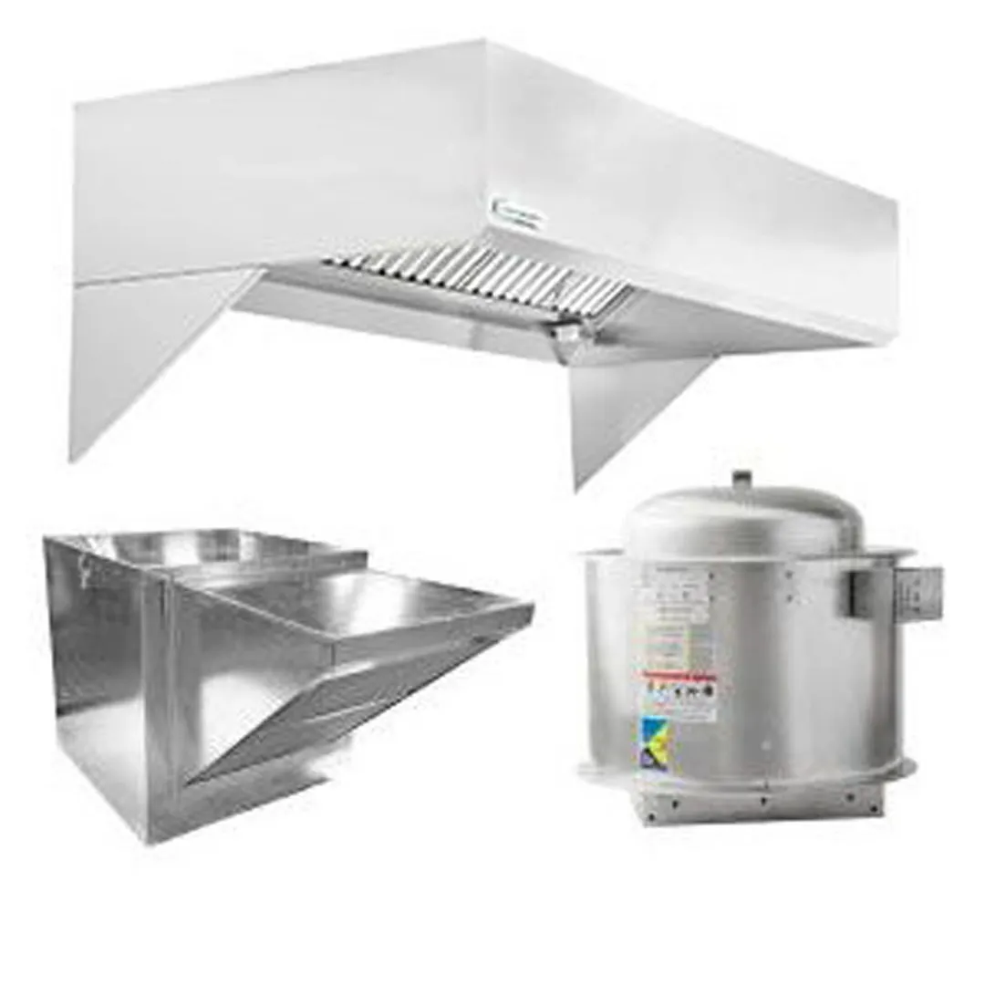 HoodMart 2005B 5 FT Restaurant Hood System w/ Makeup-Air, 115V Exhaust Fan