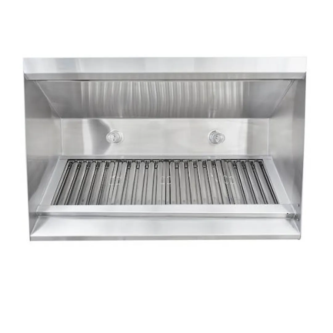 HoodMart EXH016B 16 FT Restaurant Exhaust Hood System, Constructed w/18 Gauge 430 SS