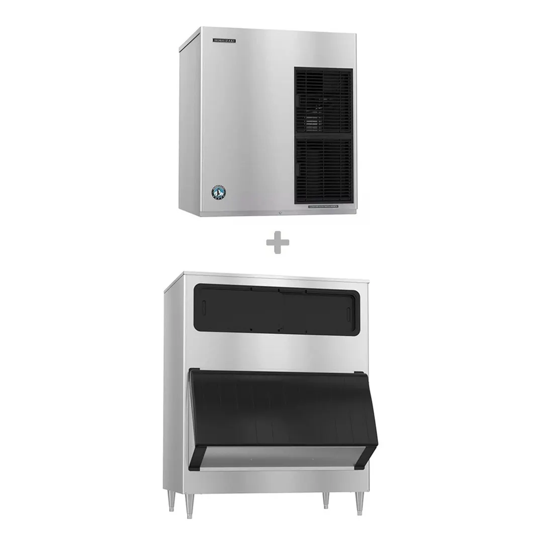 Hoshizaki F-1501MAJ/B-1150SS Air Cooled Flake 1543 lb Ice Machine with Bin, 1148 lb Storage