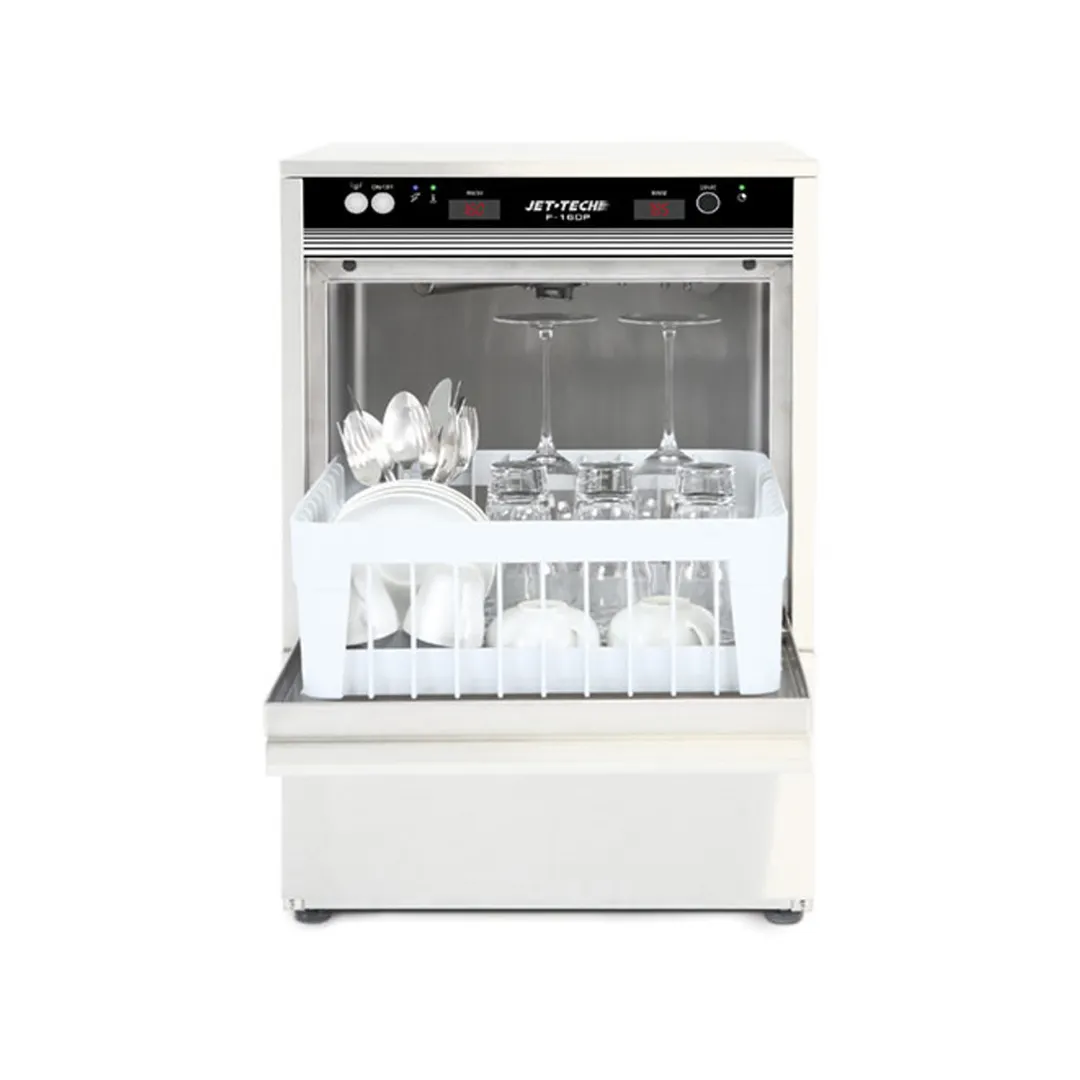 Jet-Tech F-16DP 20" Door Type Undercounter Glasswasher, High Temp - 864 Glass/Hr -208/240V