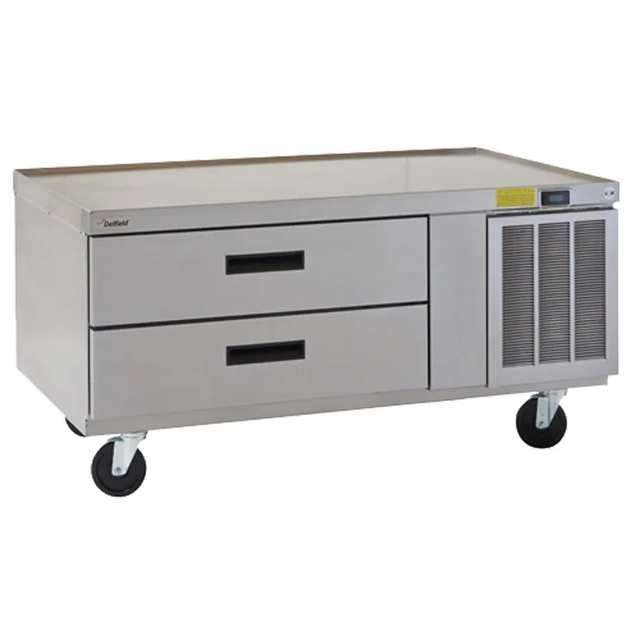 Delfield F2952CP 52" 1-Section Low Profile Refrigerated Chef Base w/ 2 Drawers