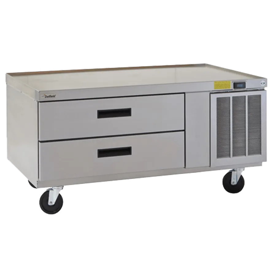 Delfield F2956CP-1 56" 1-Section Low Profile Refrigerated Chef Base w/ 2 Drawers