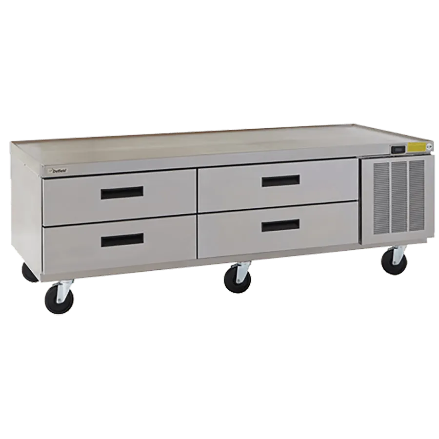 Delfield F2960CP 60" 2-Section Low Profile Refrigerated Chef Base w/ 4 Drawers