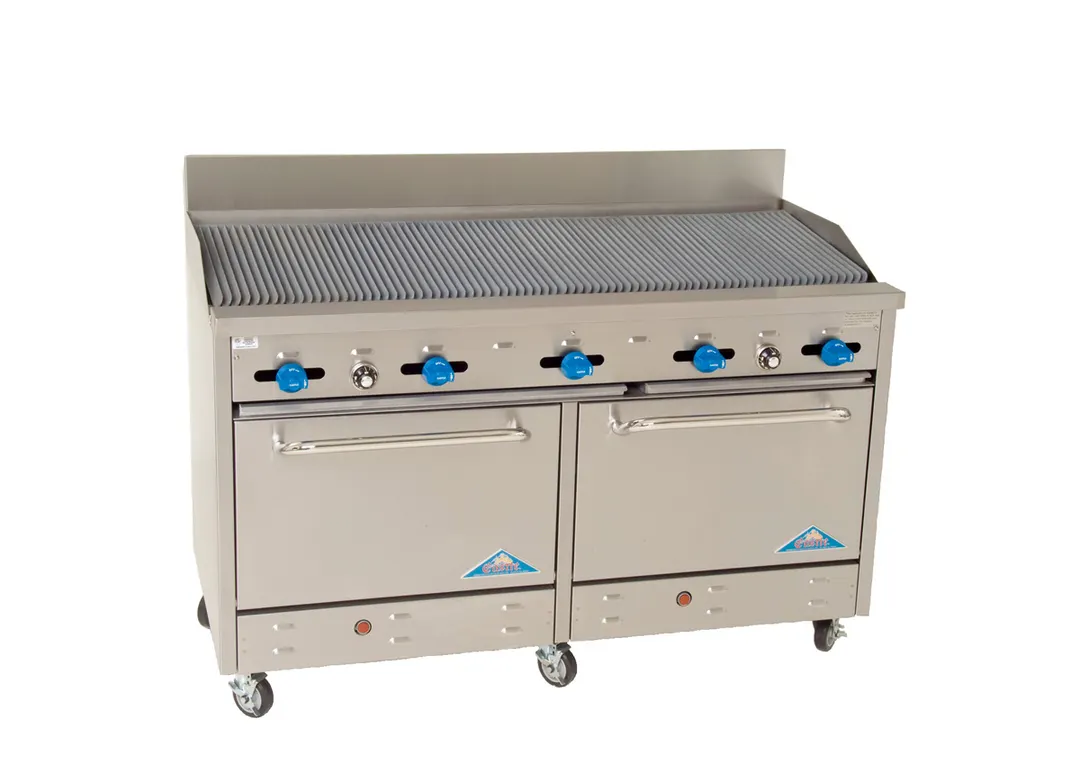 Comstock-Castle F3226-5RB 60" Gas Restaurant Range w/ (1) Full Charbroiler, (2) Standard Ovens, 210.000 BTU