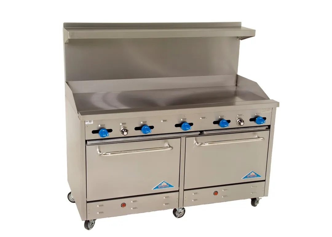 Comstock-Castle F3226-60 60" Gas Restaurant Range w/ (1) 60" Full Griddle, (2) Standard Ovens, 180.000 BTU