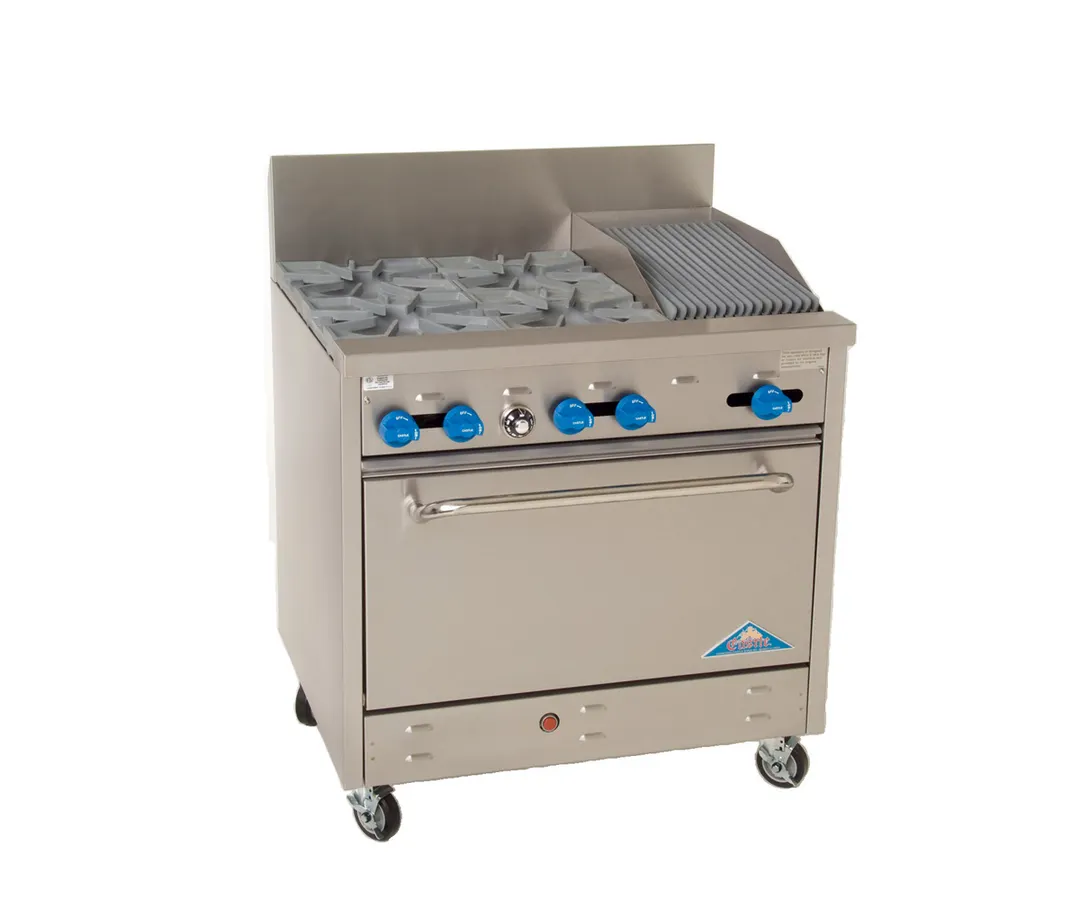 Comstock-Castle F330-1RB 36" Gas Range w/ (4) Burners, 12" Charbroiler, (1) Standard Oven, 168.000 BTU