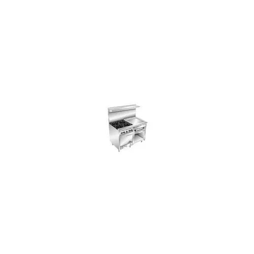 Comstock-Castle F34-48 48" Gas Restaurant Range w/  48" Full Griddle, (1) Cabinet Base, 96.000 BTU