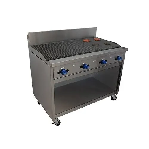 Comstock-Castle F34-4RB 48" Gas Restaurant Range, 48" Full Charbroiler w/ Iron Radiant Broiler, (1) Cabinet Base, 100.000 BTU
