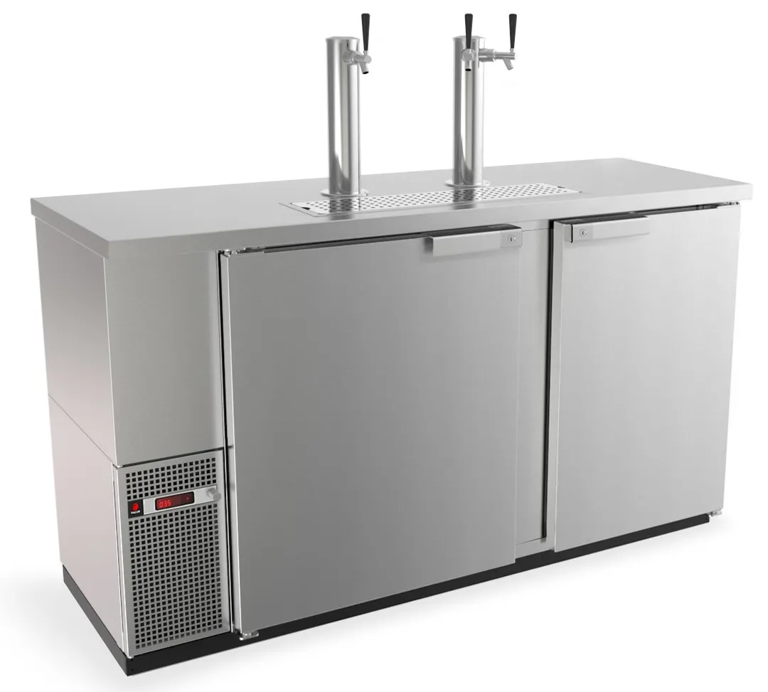 Fagor FDD-24-60S Slim Line 60" Beer Cooler Stainless Steel 3 Kegs Side‑Mounted 2‑Column 3 Taps