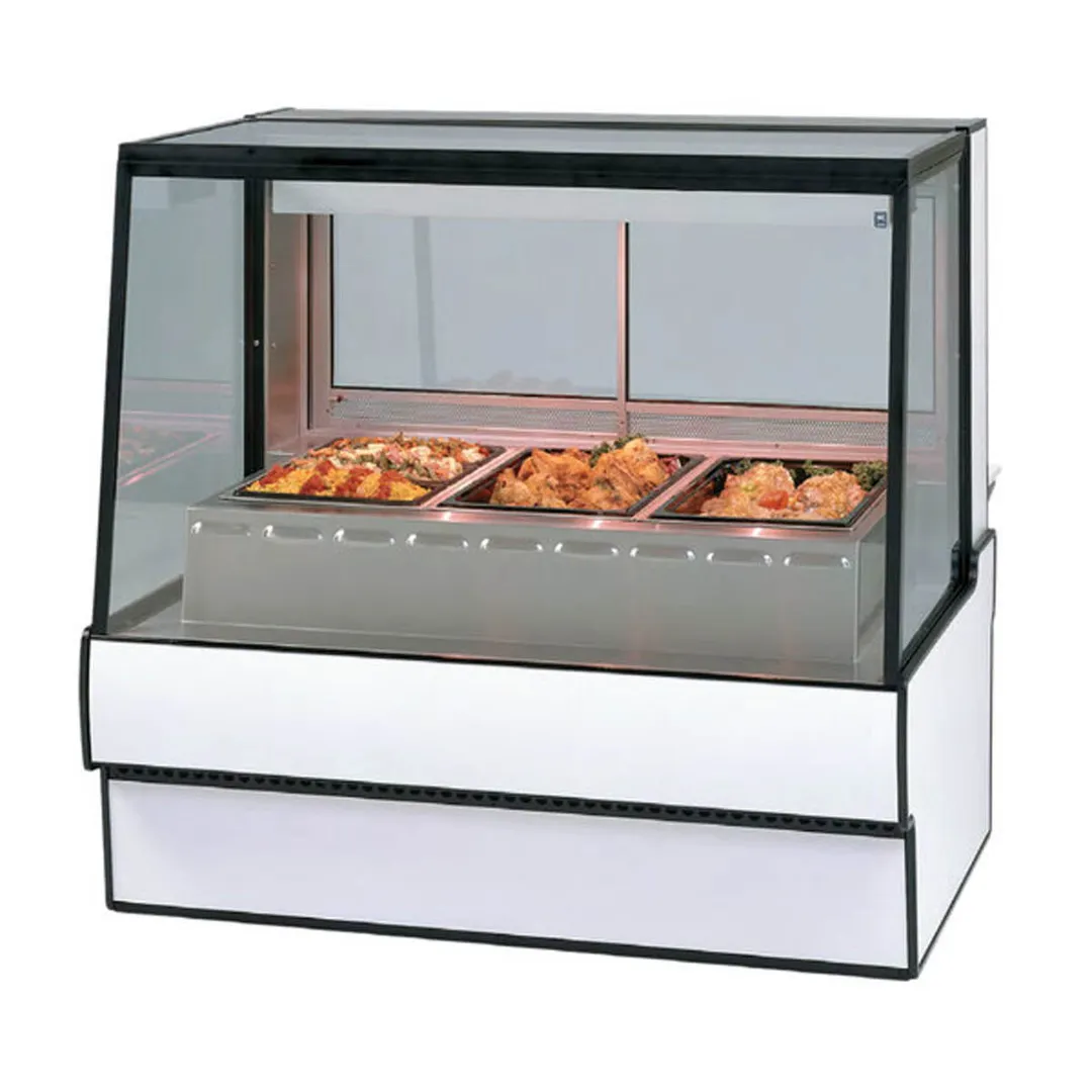 Federal Industries SG5048HD 50" 2-Glass Heated Display Case, 49 cu. ft., Black Trim, Floor Mounted