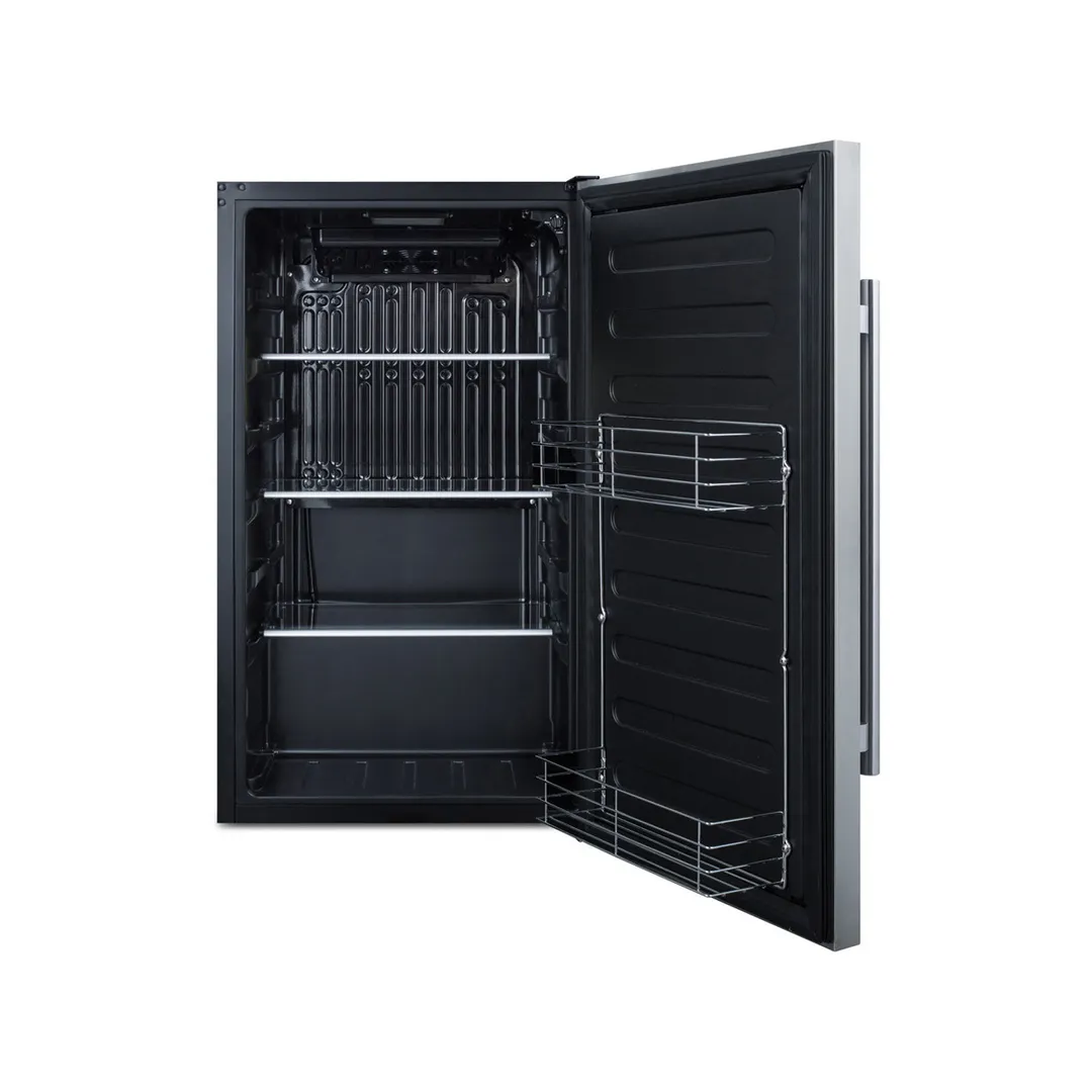 Summit FF195CSS 19" Built-in or Freestanding Undercounter Refrigerator Stainless Steel, 3.13 cu. ft