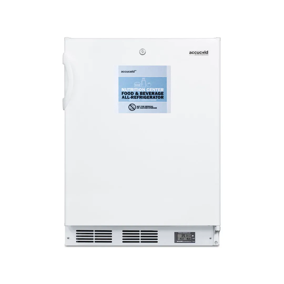 Accucold FF6LWBI7NZADA Built-in Undercounter Nutrition Center Refrigerator in White, ADA Compliant, 5.5 cu. ft.