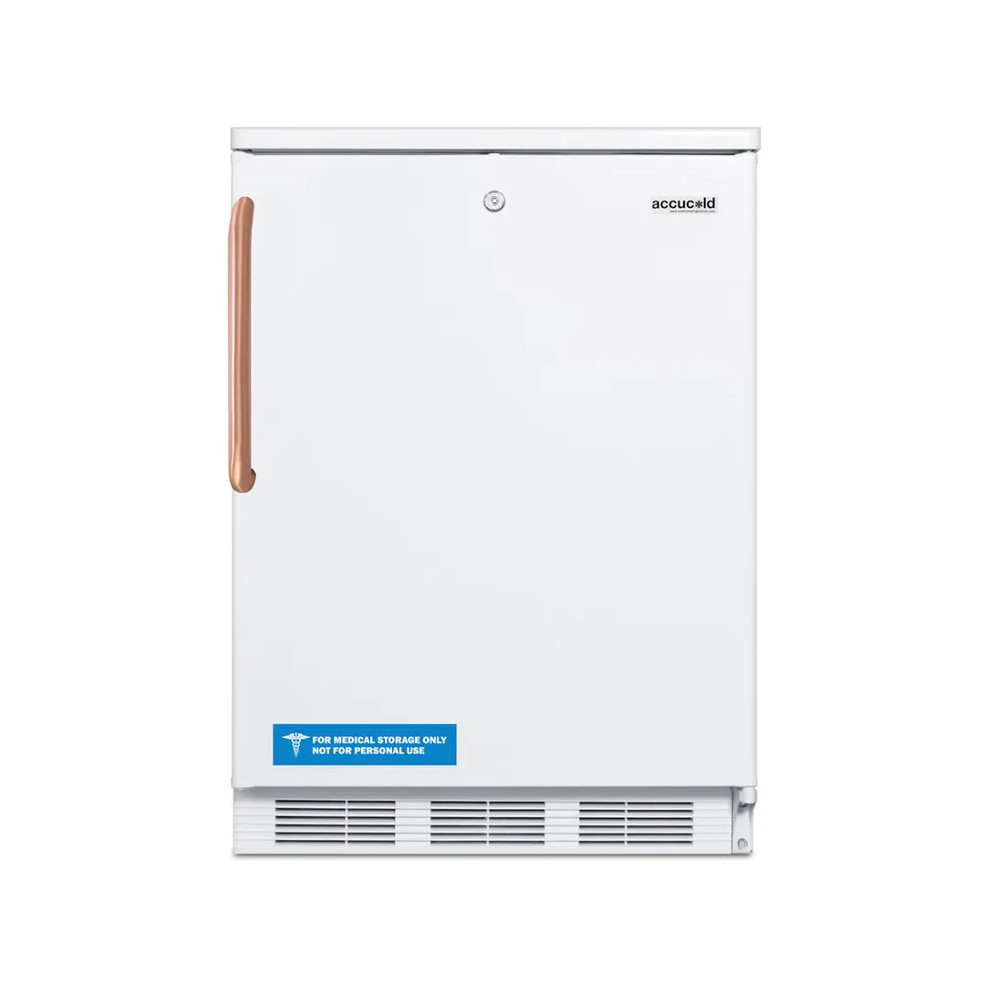 Accucold FF7LWTBC Counter Height Refrigerator in White, Reversible Solid Door w/ Towel Bar Handle, 5.5 cu. ft.