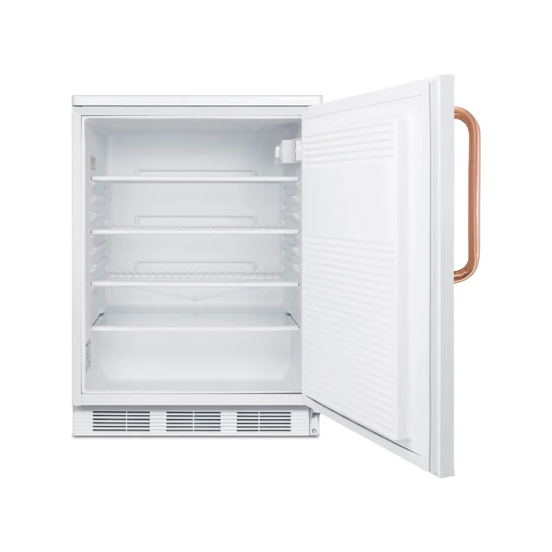 Accucold FF7LWTBC Counter Height Refrigerator in White, Reversible Solid Door w/ Towel Bar Handle, 5.5 cu. ft.