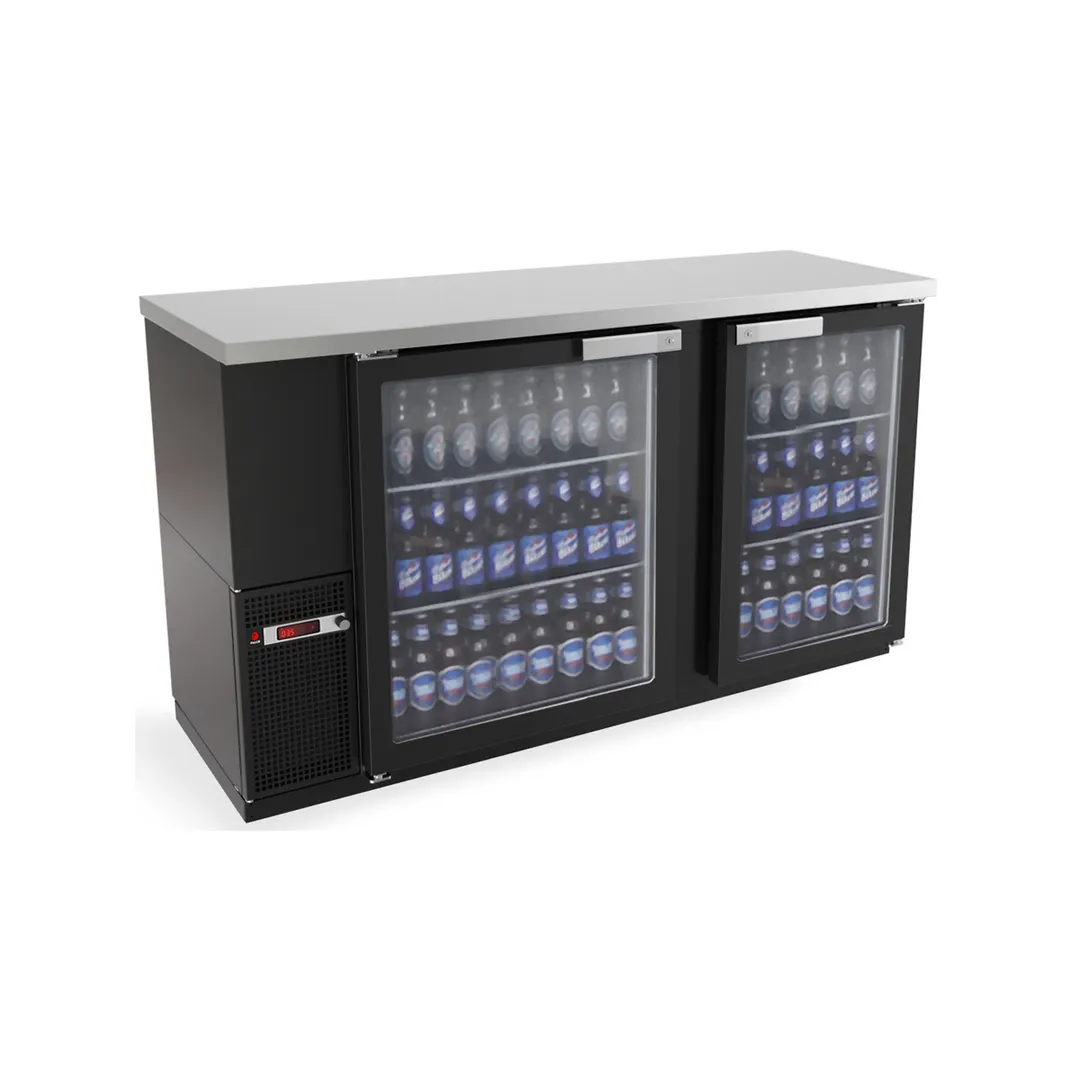 Fagor Refrigeration FBB-24-60G Refrigerated Back Bar Cabinet w/ 2 Glass Doors, 4 Shelves