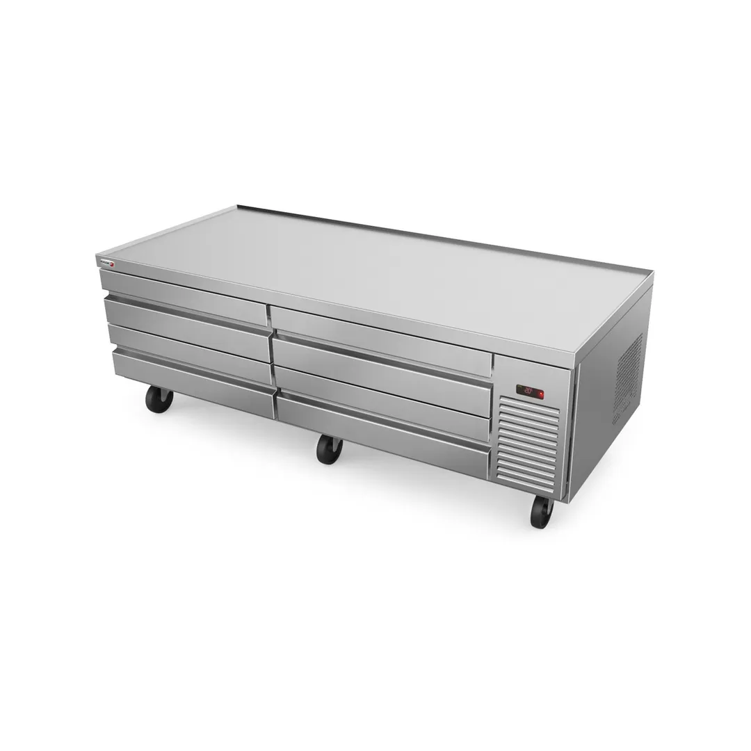 Fagor FCBR-72 72" 4 Drawers Refrigerated Chef Base, (8) 12” x 20” Pan Capacity