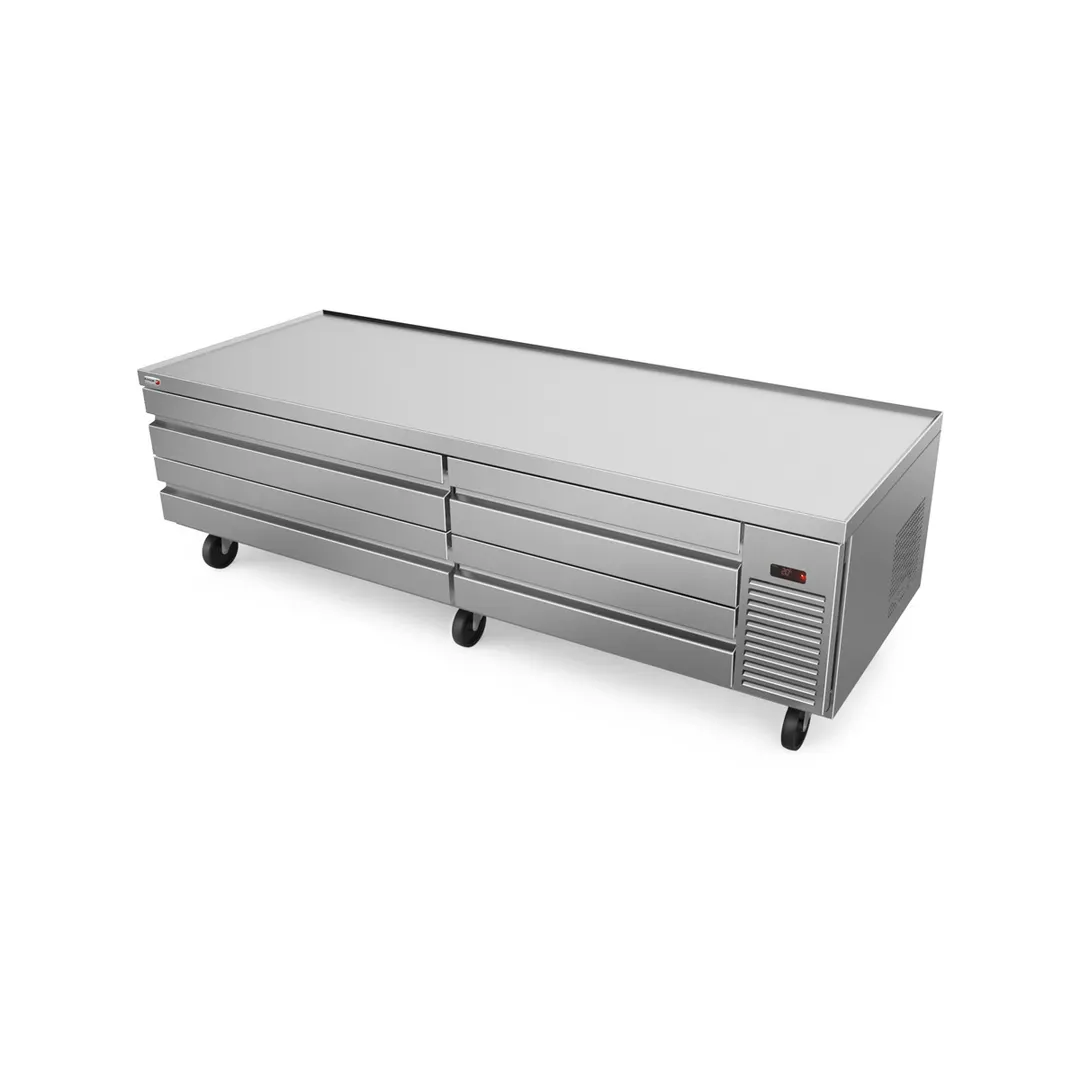 Fagor FCBR-84 84" 4 Drawers Refrigerated Chef Base, (10) 12” x 20” Pan Capacity