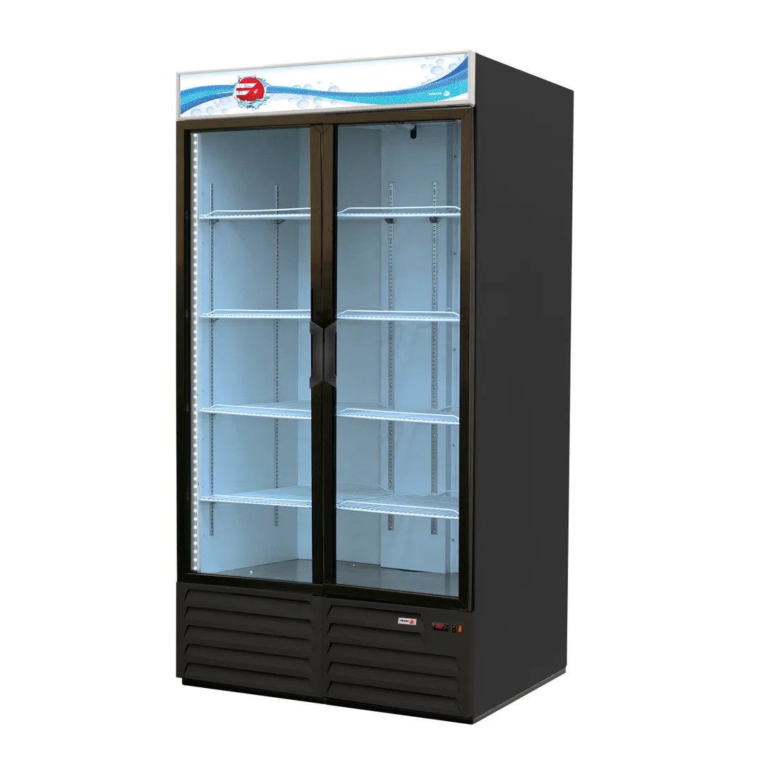 Fagor FMD-49 54" 2-Section Merchandiser Refrigerator with Swing Glass Door, 49 cu. ft.