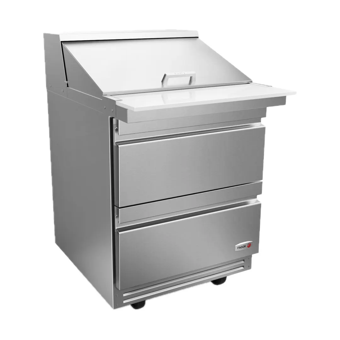 Fagor Refrigeration FMT-27-12-D2-N 27" Mega Top Sandwich/Salad Prep Table w/ 2 Drawers, 12 Pans