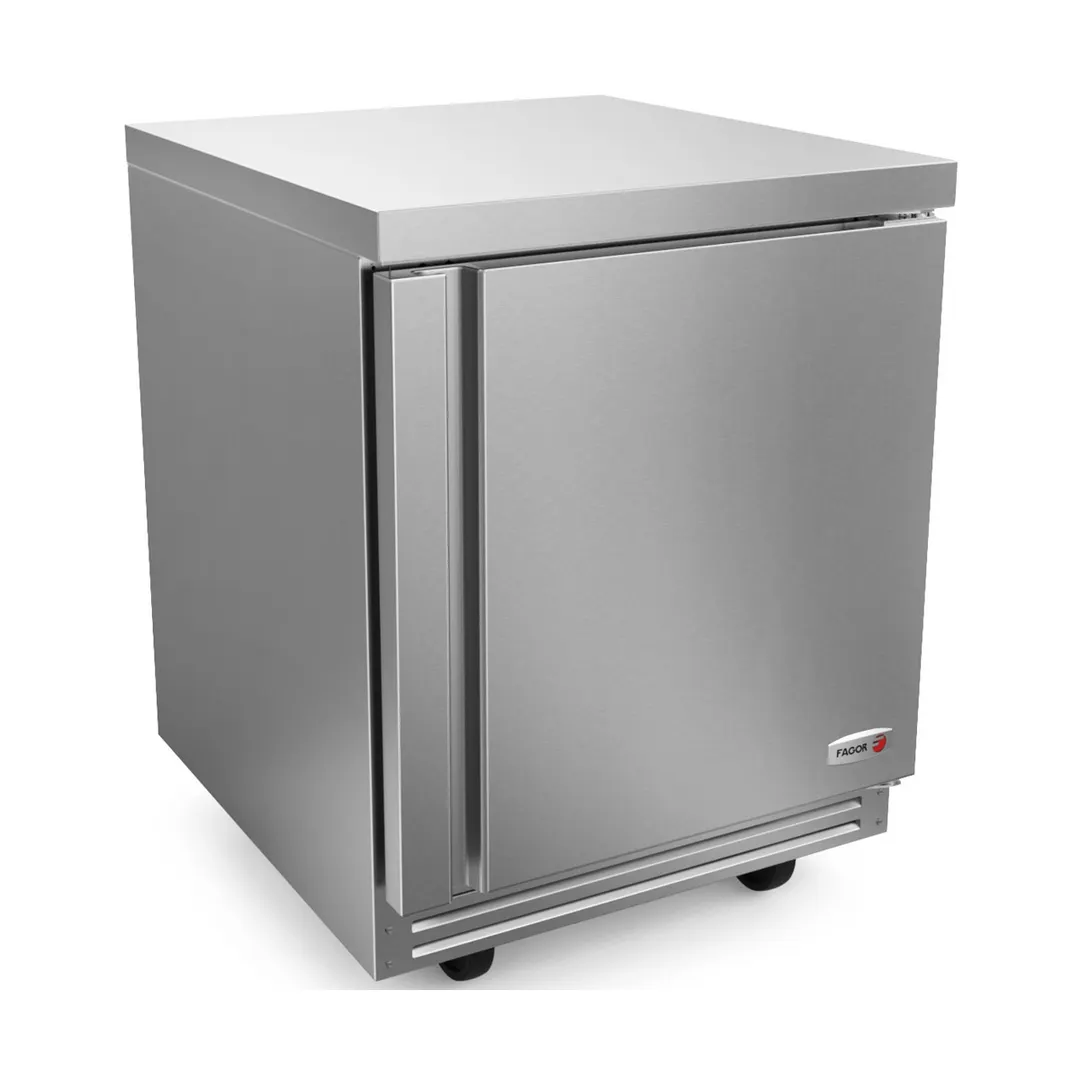 Fagor Refrigeration FUR-27-N 27.75" 1-Door Undercounter Fridge, Stainless Steel, Front Breathing, 9.5 cu. ft.