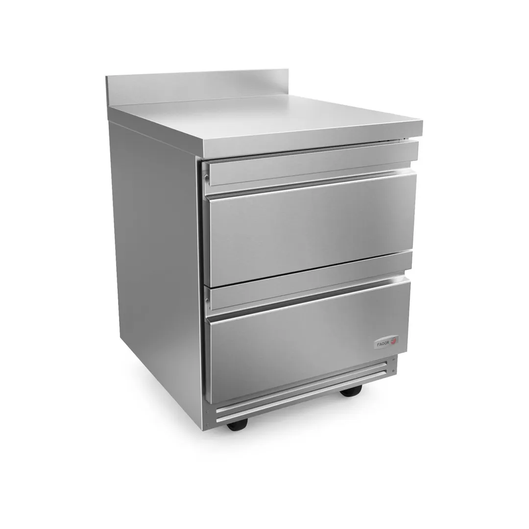 Fagor FWR-27-D2-N 27" 1-Section Worktop Refrigerator w/ 2 Drawers, 9.5 cu. ft.