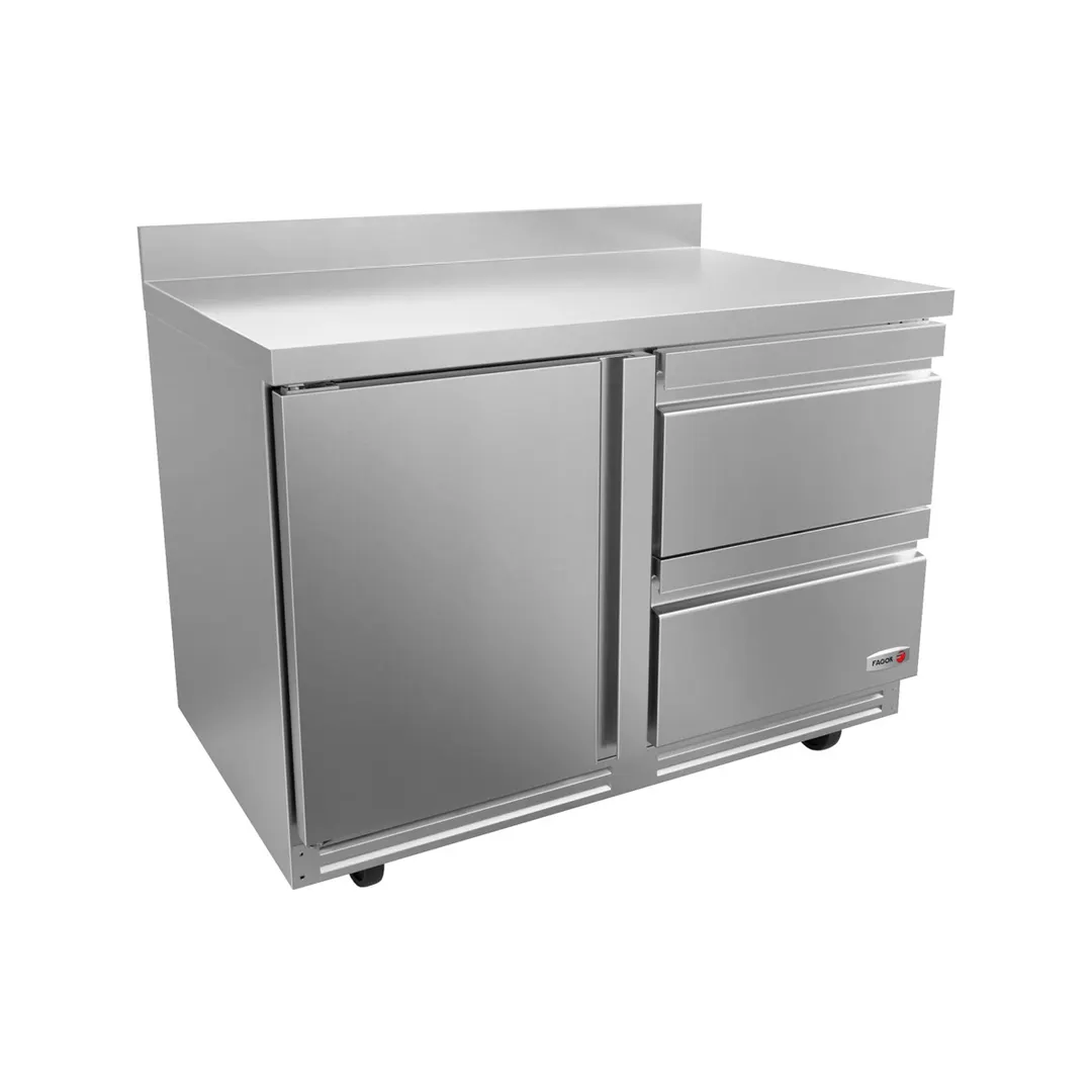 Fagor FWR-48-D2-N 48" 2-Section Worktop Refrigerator w/ 2 Drawers & 1 Door, 16.7 cu. ft.