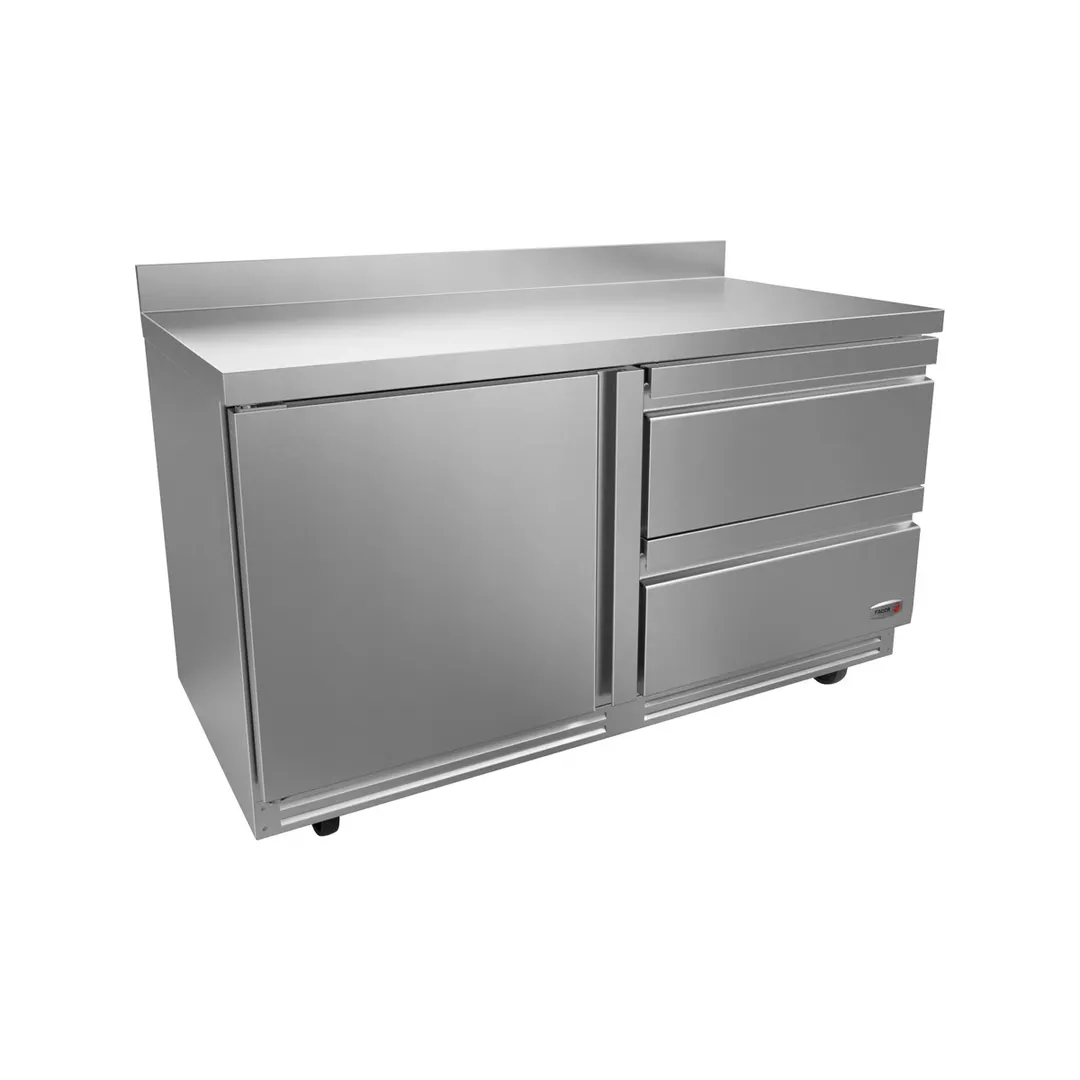 Fagor FWR-60-D2-N 60" 2-Section Worktop Refrigerator w/ 2 Drawers & 1 Door, 20.6 cu. ft.