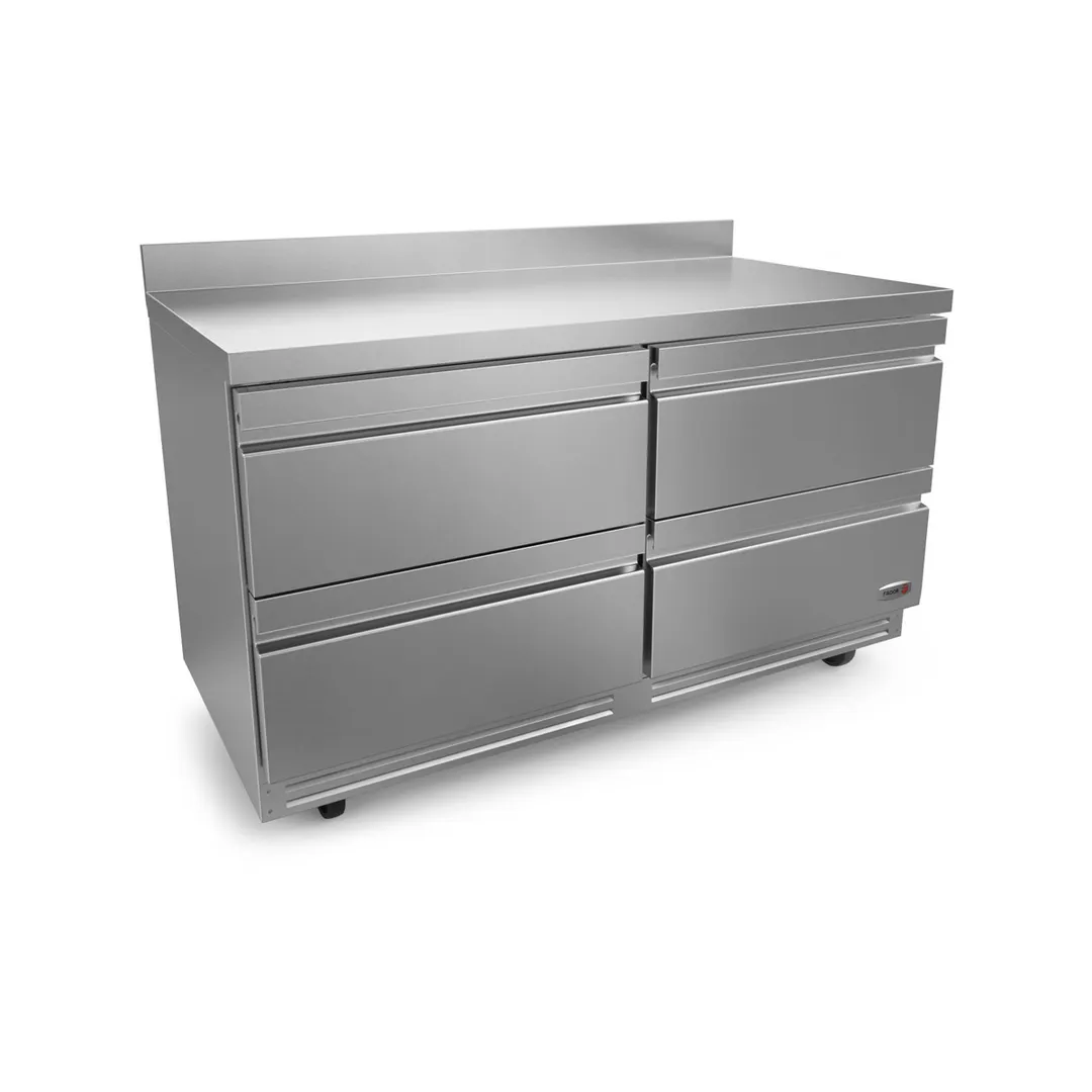 Fagor FWR-60-D4-N 60" 2-Section Worktop Refrigerator w/ 4 Drawers, 20.6 cu. ft.