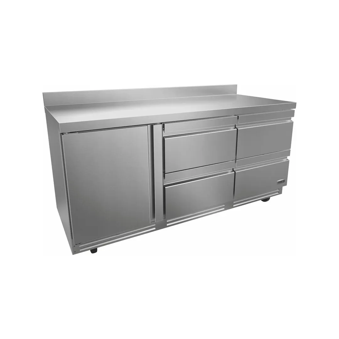 Fagor FWR-72-D4-N 72" 3-Section Worktop Refrigerator w/ 4 Drawers & 1 Door, 25.4 cu. ft.
