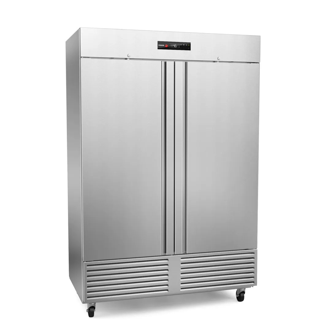 Fagor Refrigeration QVR-2-N Reach-In Refrigerator w/ 2 Solid Doors, Bottom Mount, Stainless Steel, 52 cu. ft.
