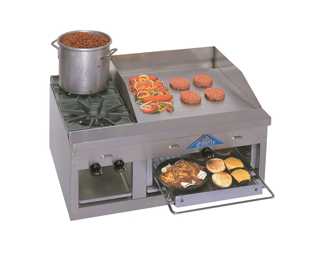 Comstock-Castle FHP36-24B 36" Countertop Gas Griddle/Hotplate/Chesemelter Combo, 88.000 BTU