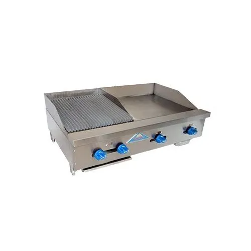 Comstock-Castle FHP42-24T-1.5RB 42" Countertop Gas Griddle/Charbroiler Combination, 80.000 BTU