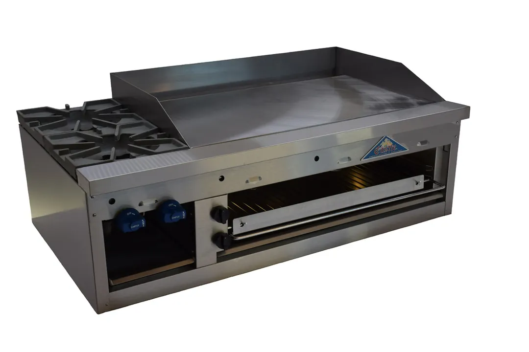 Comstock-Castle FHP48-36B 48" Countertop Gas Griddle/Hotplate/Chesemelter Combo, 108.000 BTU