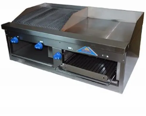 Comstock-Castle FHP48-2LB-24B 48" Countertop Gas Griddle/Chesmelter Broiler Combos, 80.000 BTU