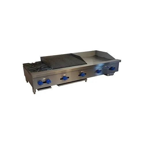 Comstock-Castle FHP72-30-2.5RB 72" Countertop Hotplate/Griddle/Charbroiler Combos, 276.000 BTU