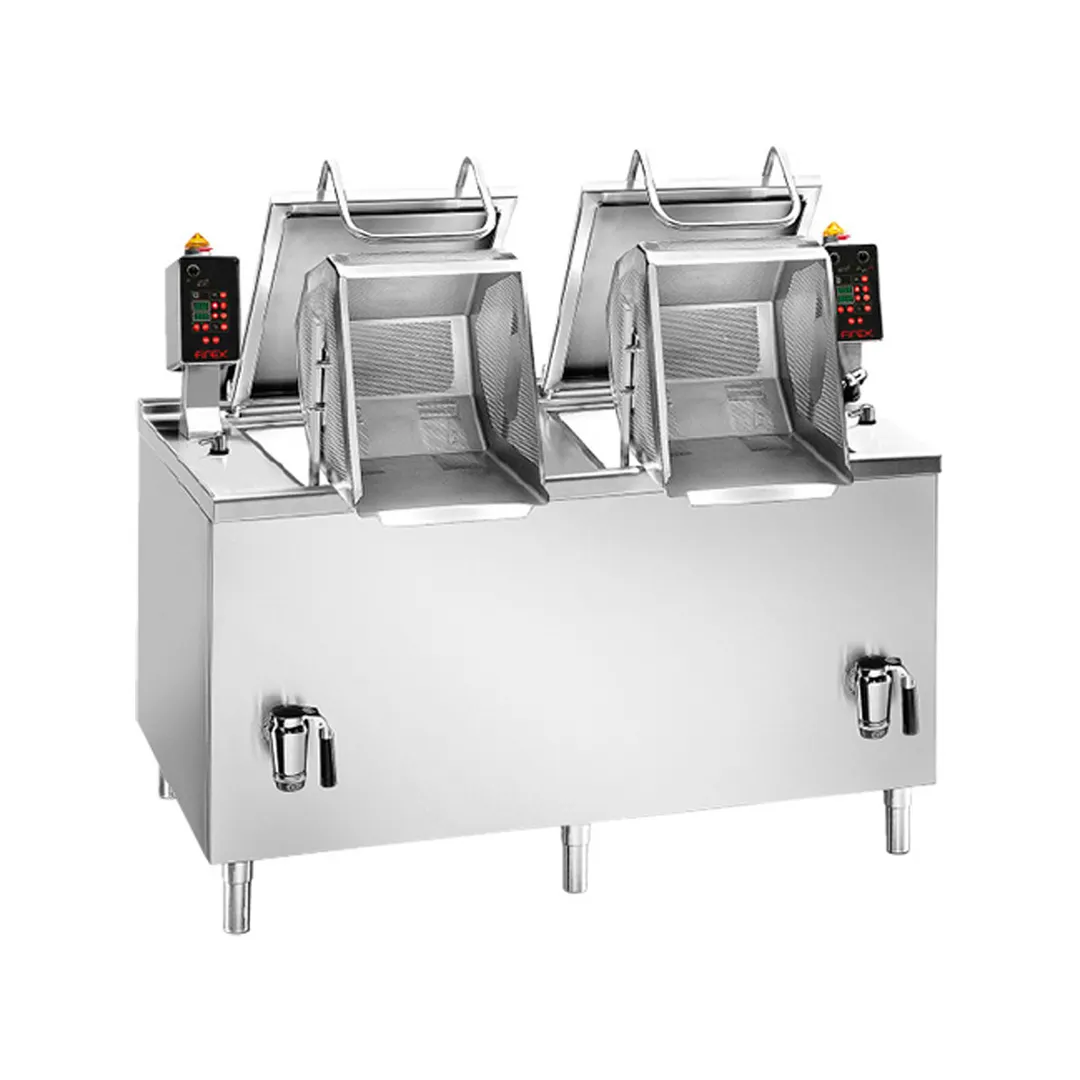 Firex UCPMDE2-64L Double Tank Electric Pasta Mult-Cooker w/ 128 Gallon 