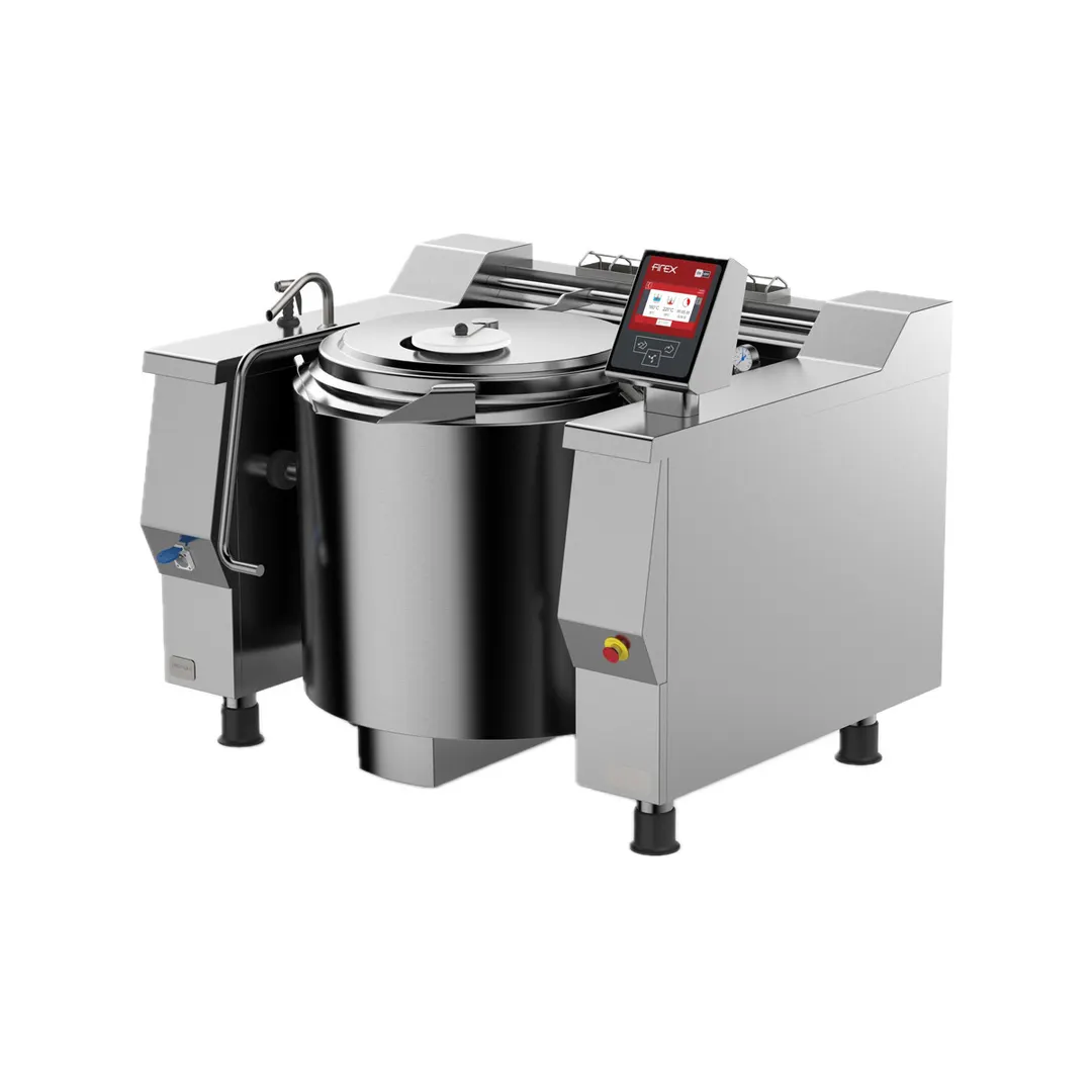 Firex UPRIE122_V1 122 Gallon Floor Tilting Full Steam Jacketed Electric Kettle