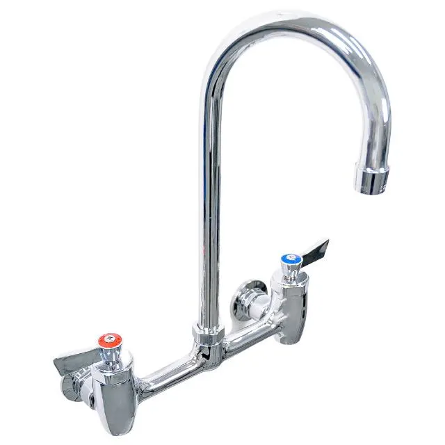 Fisher 13280 Faucet, Backsplash Mount, 8” Centers, 12” Gooseneck Spout