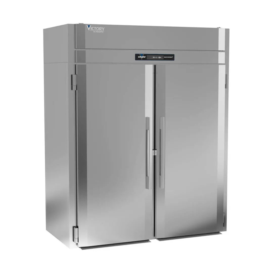 Victory FIS-2D-S1-PT-HC 68.75" 4-Solid Door Roll Thru Freezer, Top Mounted, 79 cu. ft., Stainless Steel