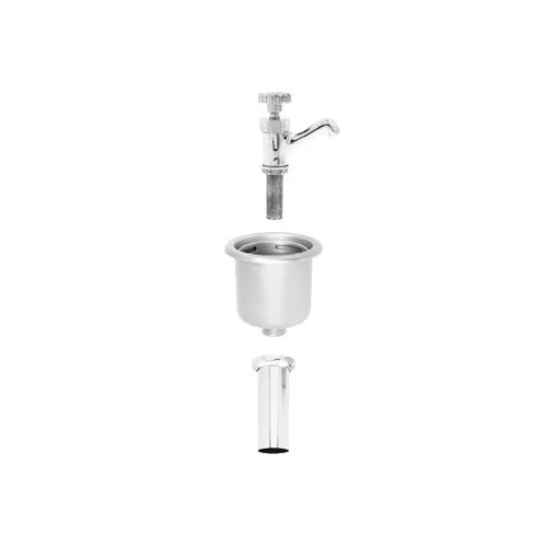 Fisher 3041 Dipper Well Faucet & Sink, 6-7/8" Diameter, 1-1/2" X 4" Tailpiece