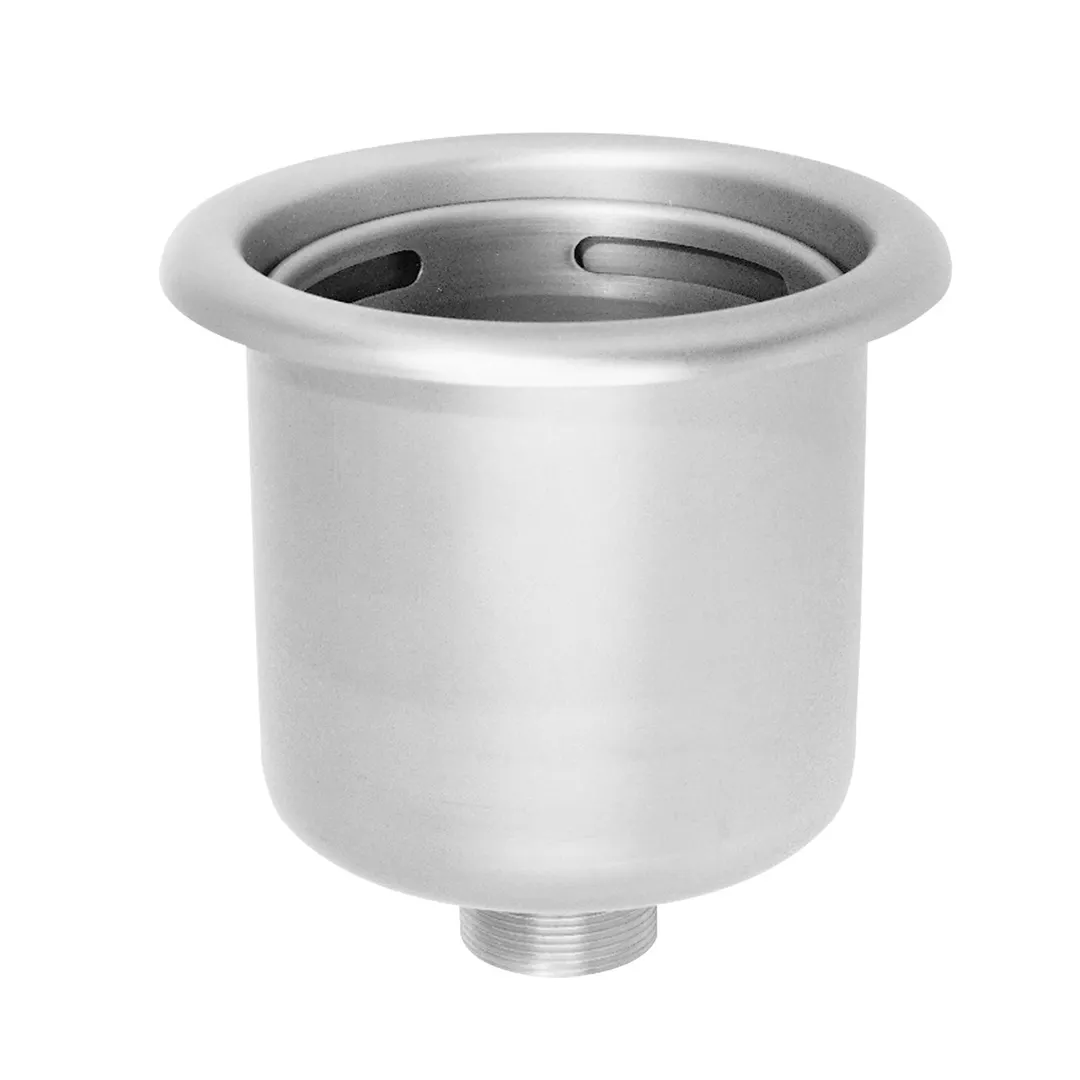 Fisher 3043 Dipper Well, 6" Dia., Overflow Insert, Stainless Steel, with Drain