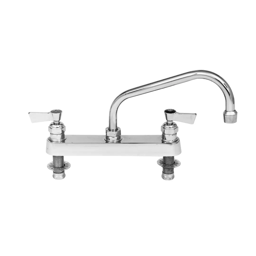 Fisher 33130 Faucet, Deck Mount, 8" Centers, 12" Swing Spout