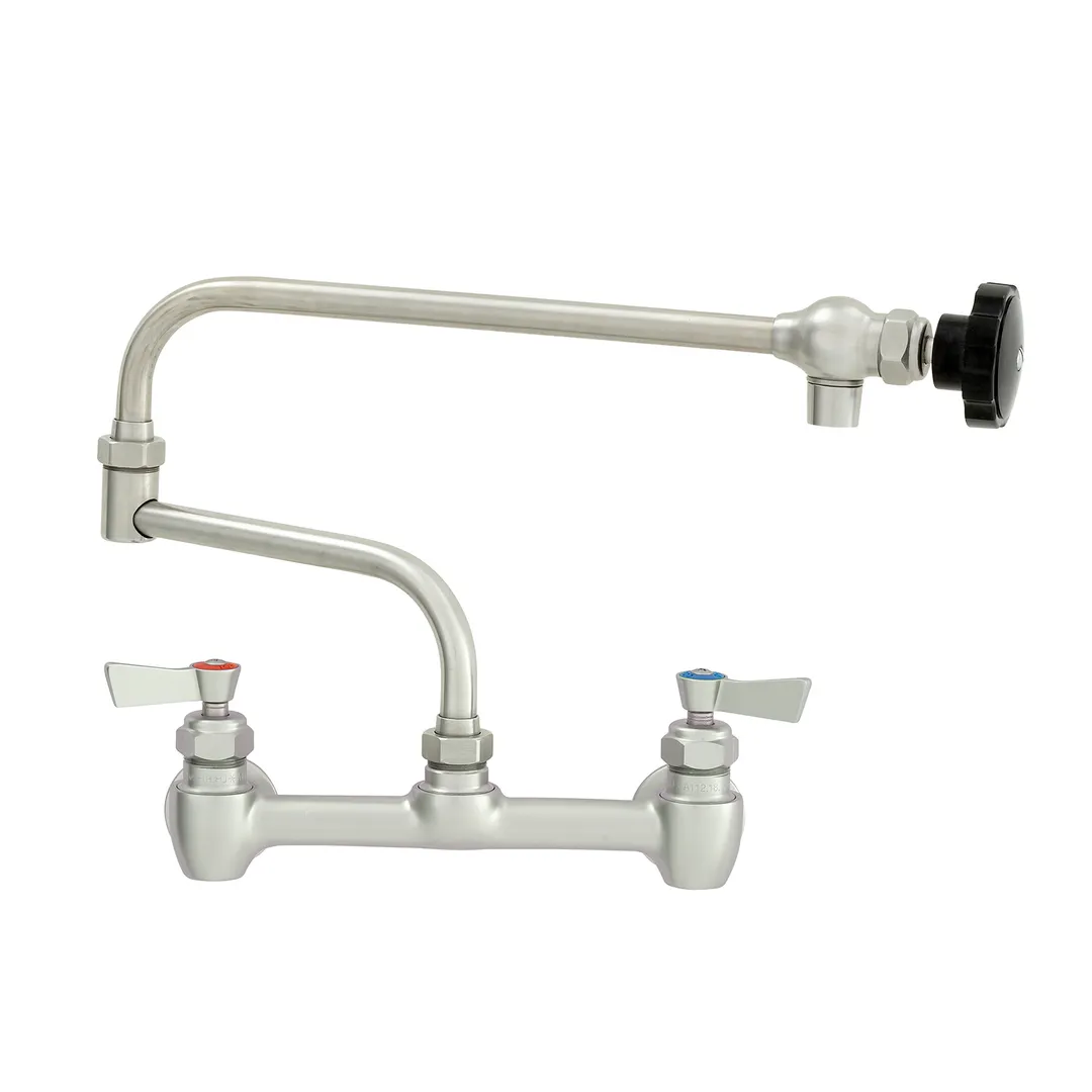 Fisher 54100 Faucet, 8" Wall Mount, Adjustable, with 12" Control Swing Spout